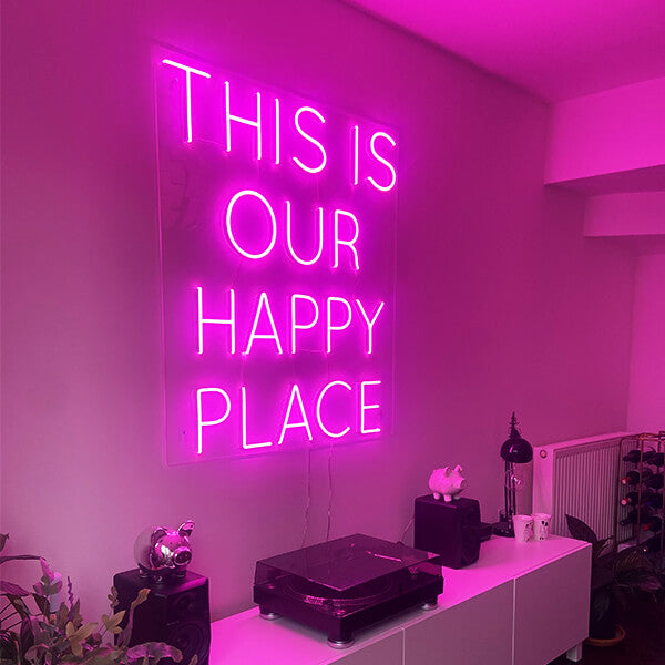This Is Our Happy Place neon sign