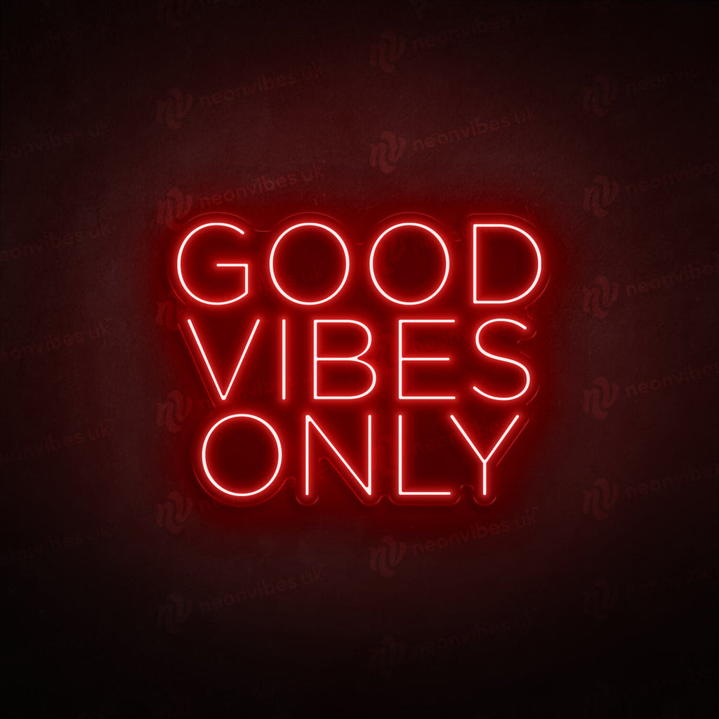 Good Vibes Only neon sign