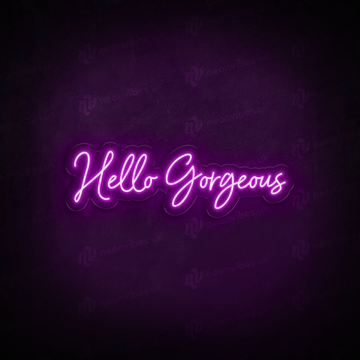 Hello Gorgeous neon sign