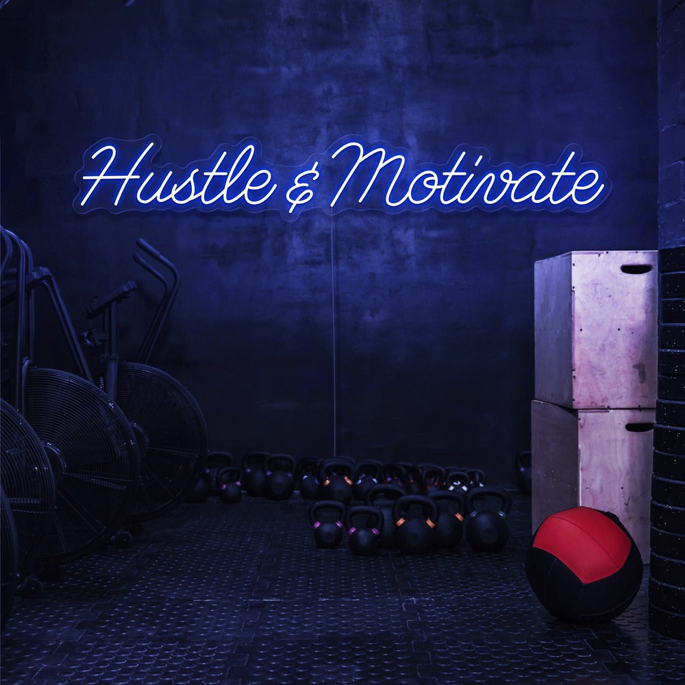 Hustle & Motivate Neon Sign