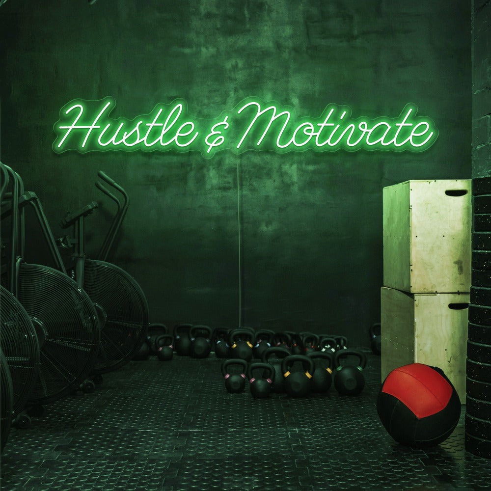 Hustle & Motivate Neon Sign