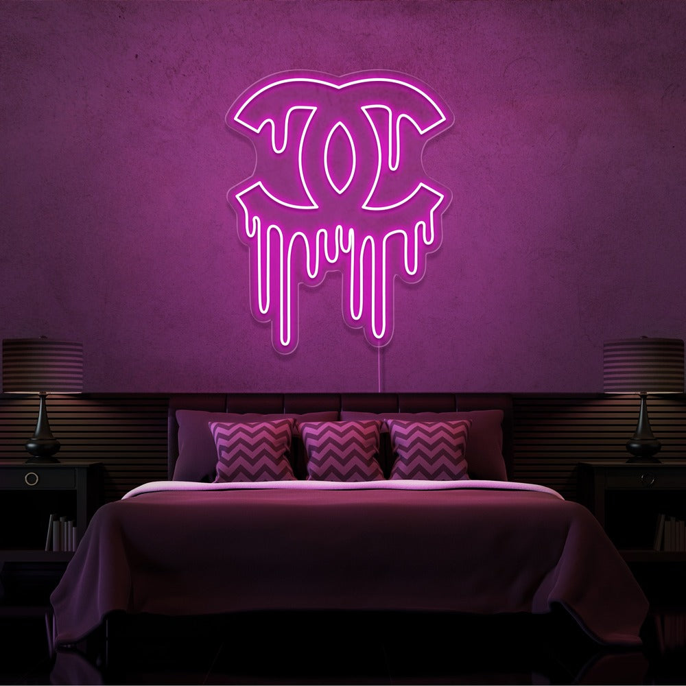 Dripping Chanel Neon Sign