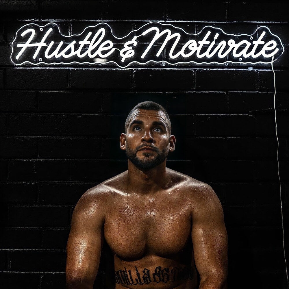Hustle & Motivate Neon Sign