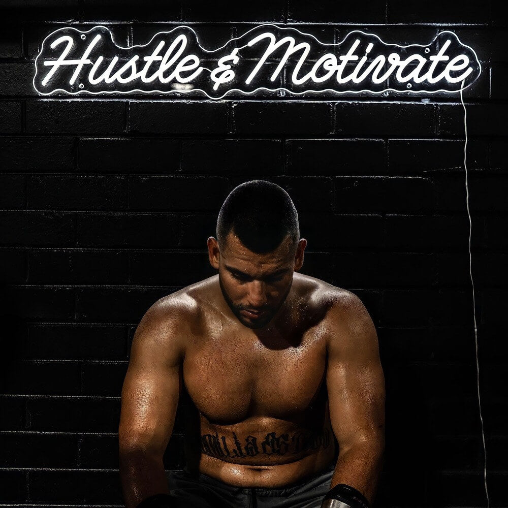 Hustle & Motivate Neon Sign