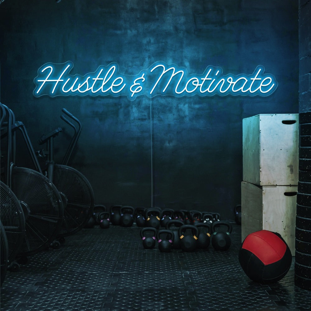 Hustle & Motivate Neon Sign
