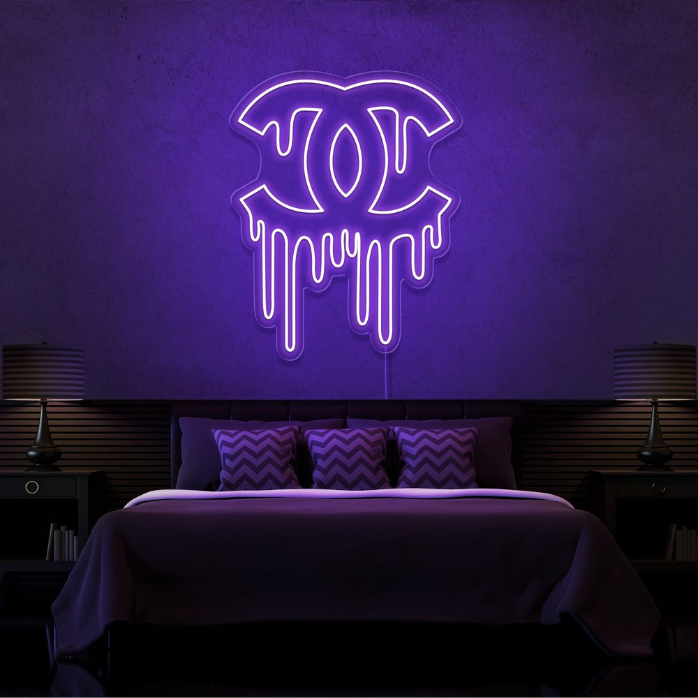Dripping Chanel Neon Sign