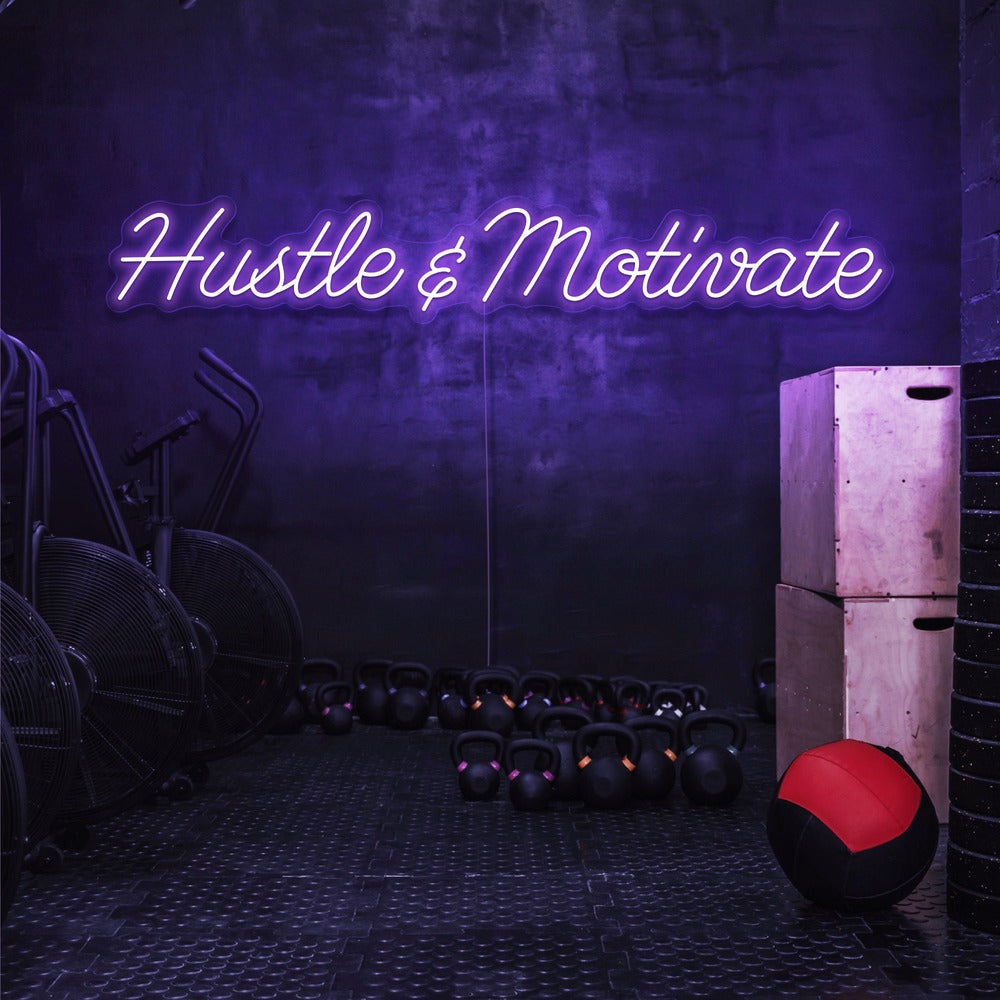 Hustle & Motivate Neon Sign