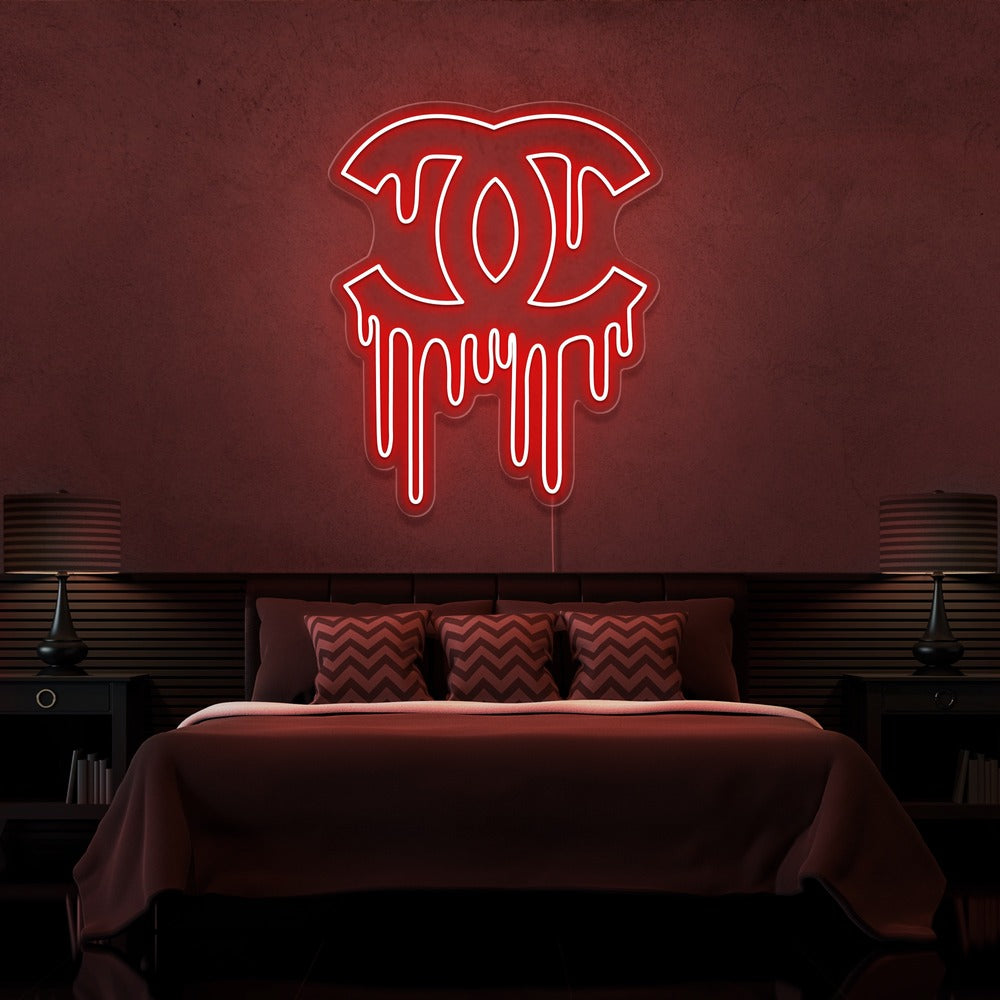 Dripping Chanel Neon Sign