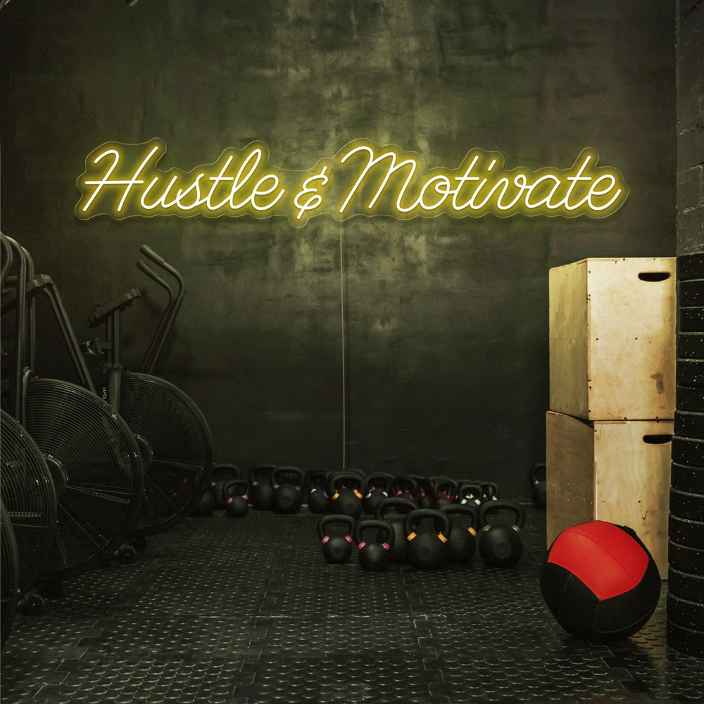 Hustle & Motivate Neon Sign